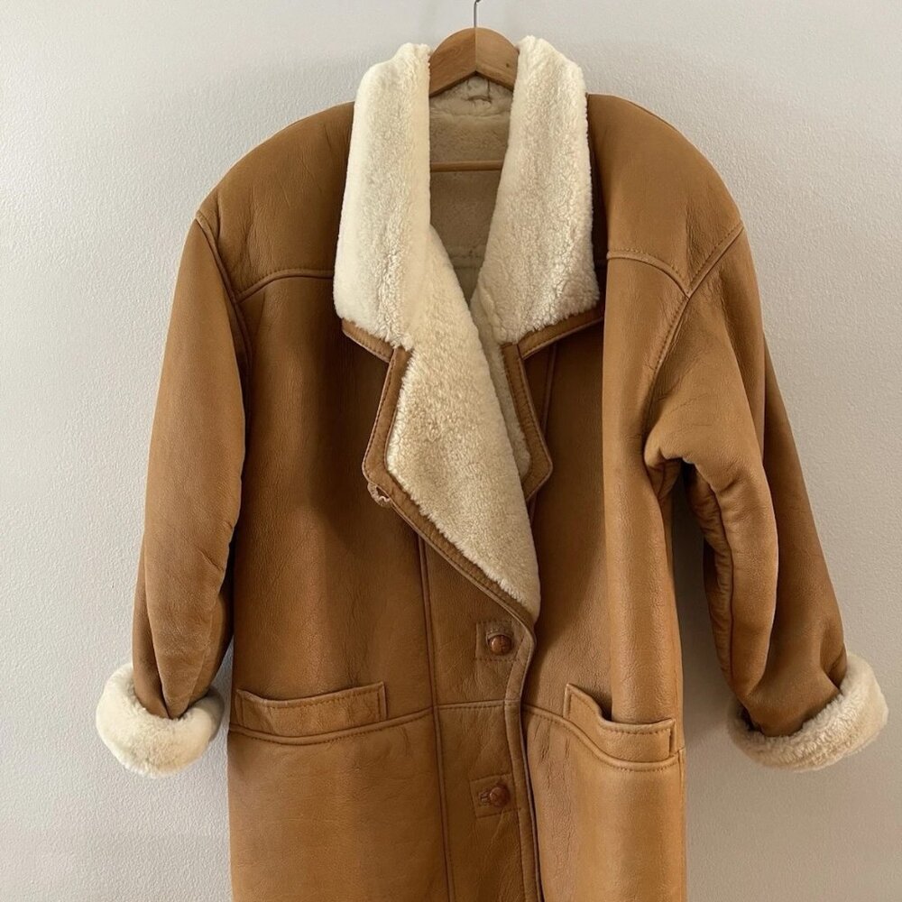 Andrew Marc 100% Leather and Shearling Coat